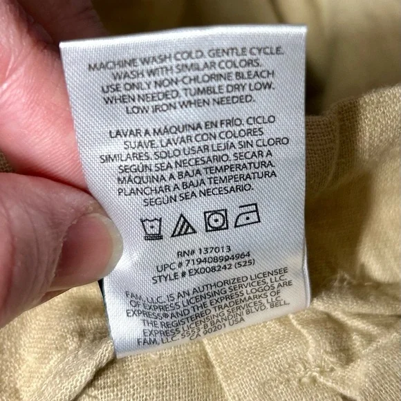 EXPRESS Linen Shorts – Size 8 – New With Tags - Picture 6 of 6